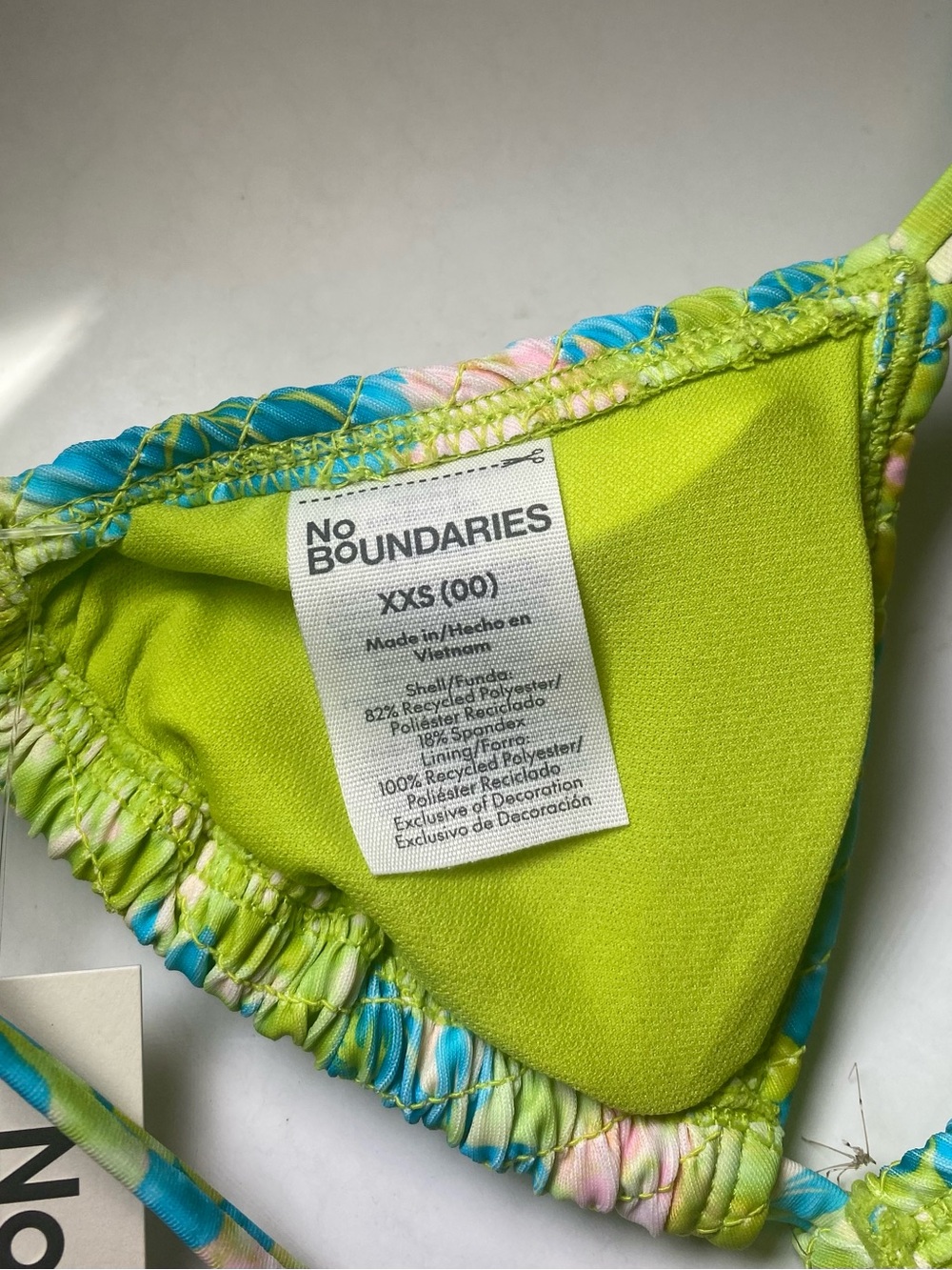Women’s halter triangle bikini top no boundaries XXS, L NWT - Picture 7 of 8